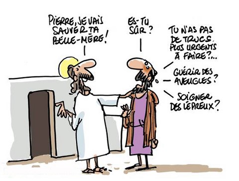 Il ne veut pas que Jésus sauve sa belle-mère image drôle http://www.blagues-en-stock.org