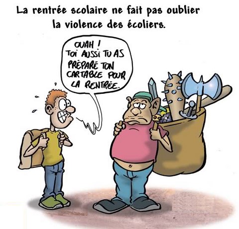 La rentrée scolaire ne fait pas oublier la violence des écoliers. Sur https://www.blagues-en-stock.org