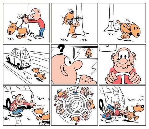 Le chien de venge. Sur https://www.blagues-en-stock.org