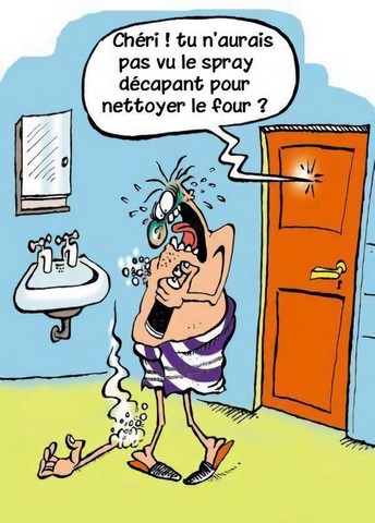 Le décapant pour le four. Sur https://www.blagues-en-stock.org