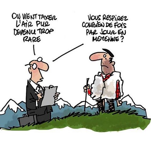 Taxer l'air devenu râre. Sur https://www.blagues-en-stock.org