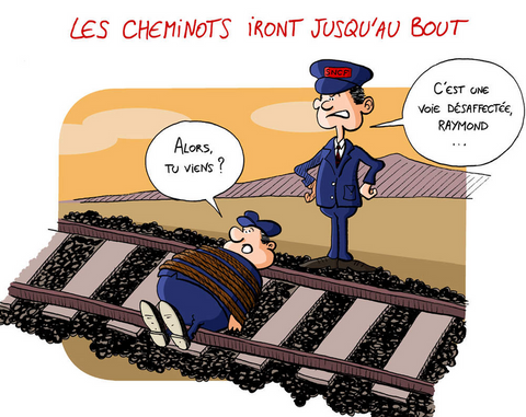 Les cheminots iront jusqu'au bout image drôle http://www.blagues-en-stock.org