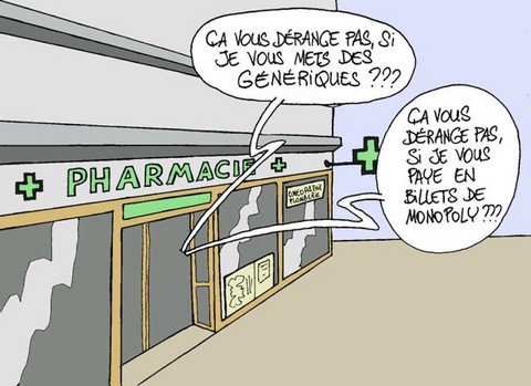 Pharmacie et les génériques image drôle https://www.blagues-en-stock.org